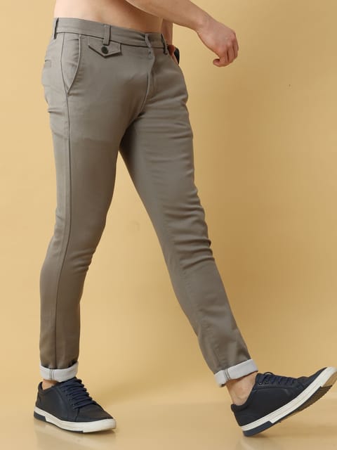 Double Cloth Cotton Sage Green Trouser