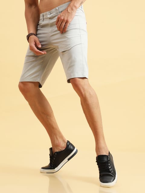 Vibrant Light Grey Shorts