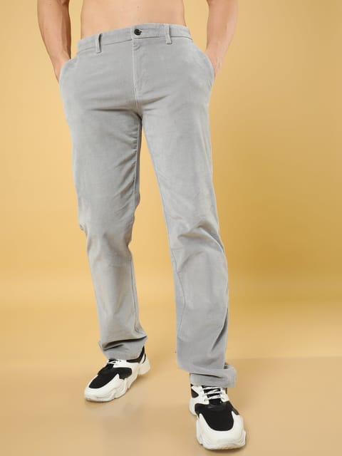 Premium Corduroy Baggy Fit Light Grey Trouser