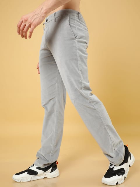 Premium Corduroy Baggy Fit Light Grey Trouser