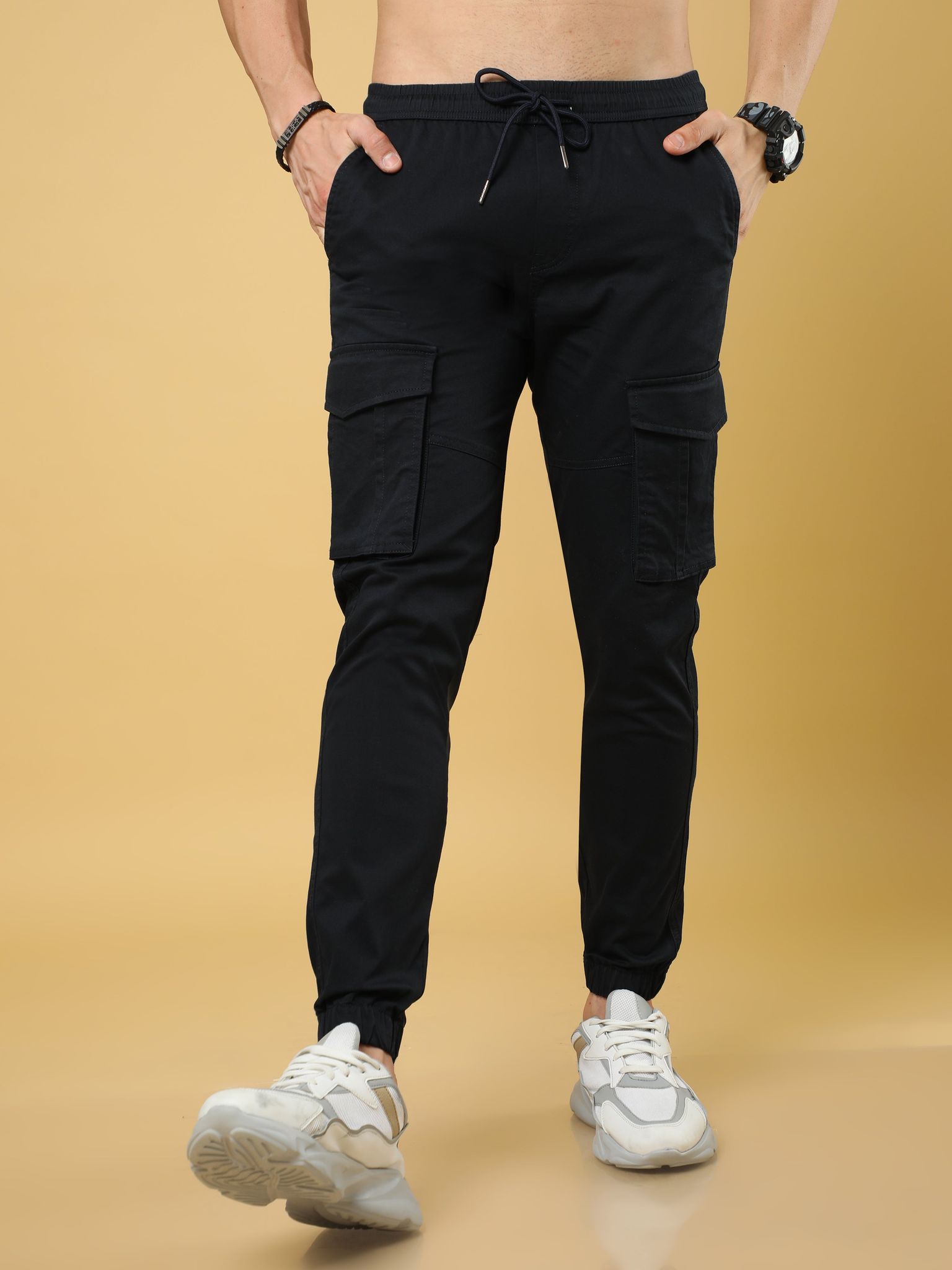 Authentic Navy Cargo Cotton Joggers