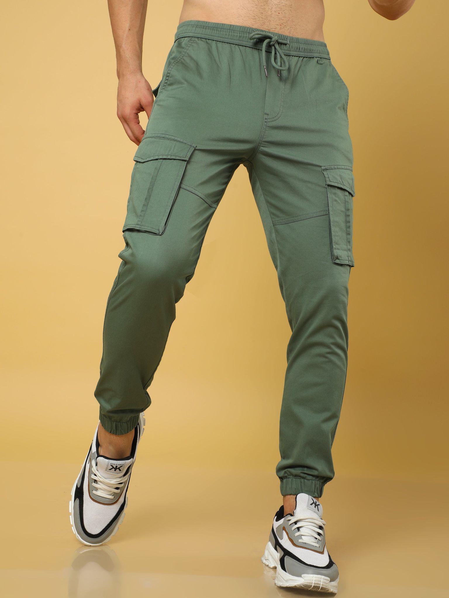 Authentic Olive Cargo Cotton Joggers