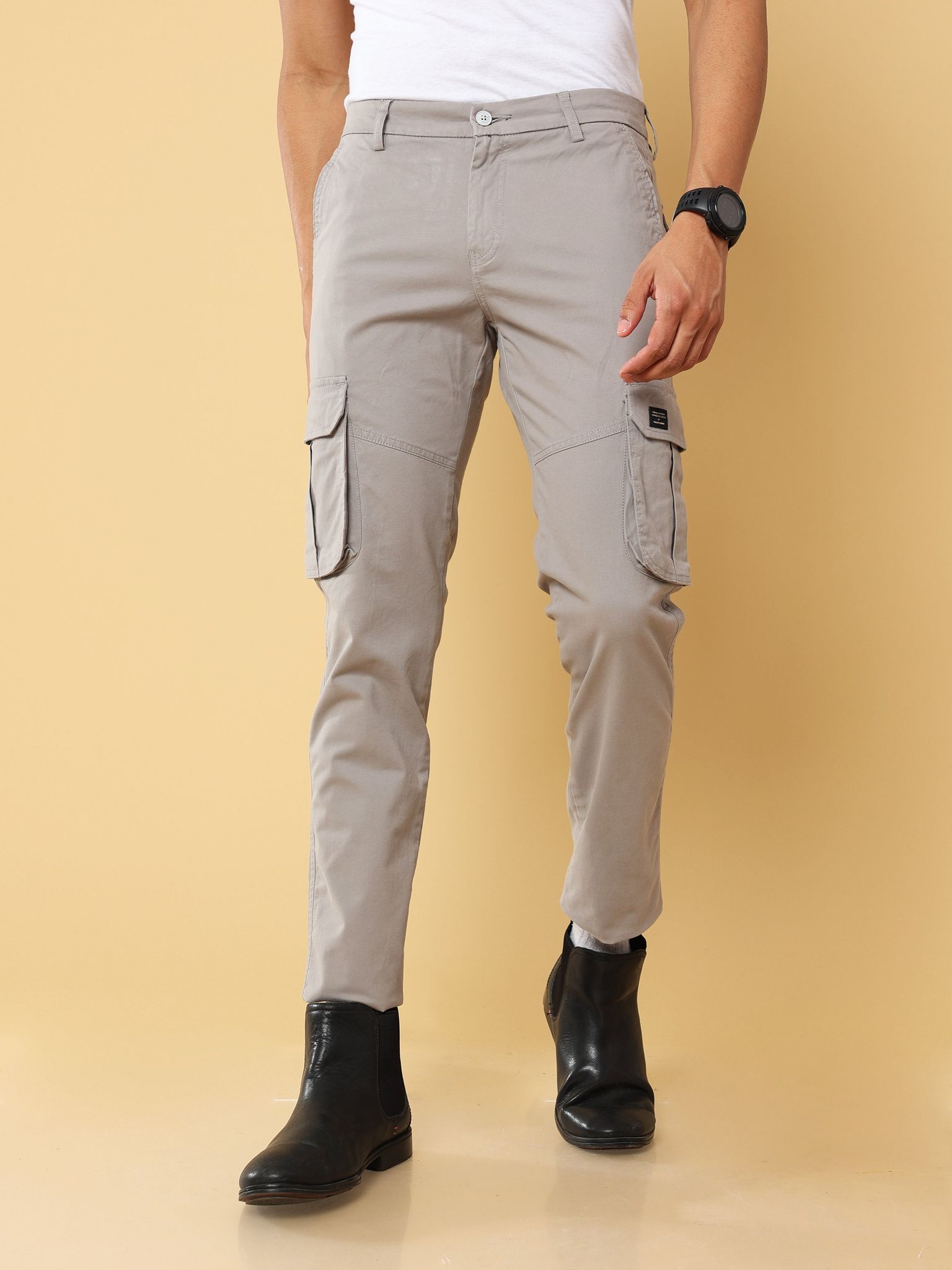 Premium Light Grey Cargo Pant