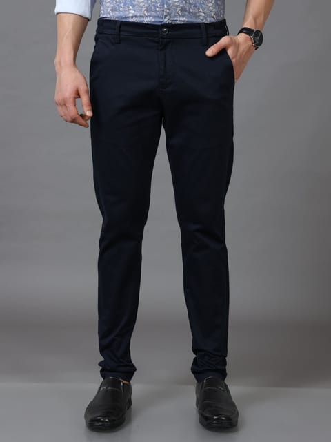 Flexi Waist Navy Trouser