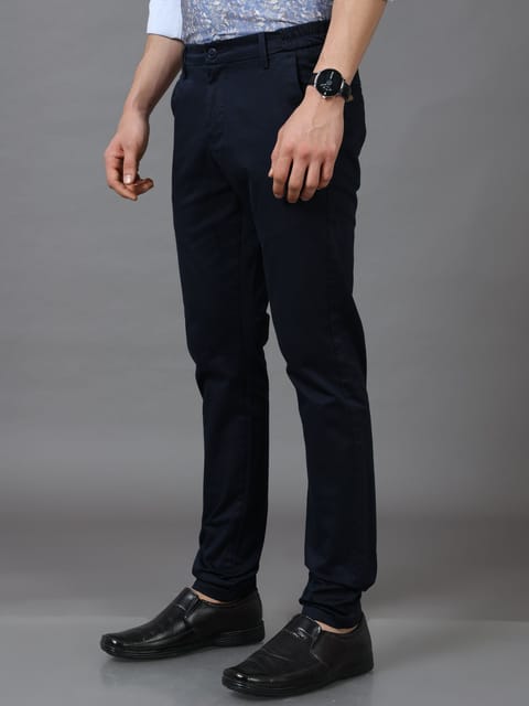 Flexi Waist Navy Trouser