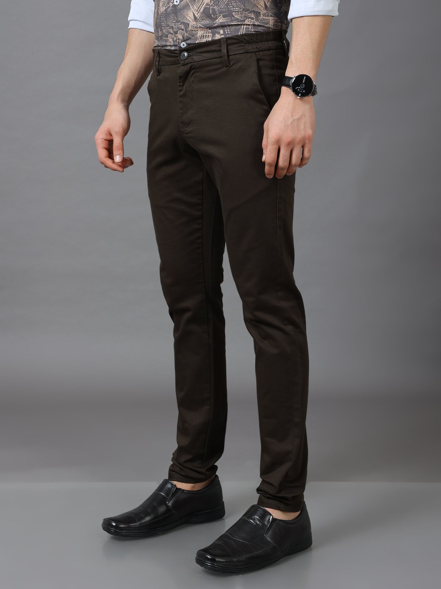 Flexi Waist Dark Olive Trouser