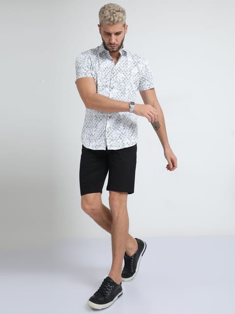 Modern Twill Black Shorts