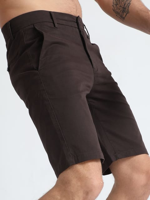 Modern Twill Brown Shorts