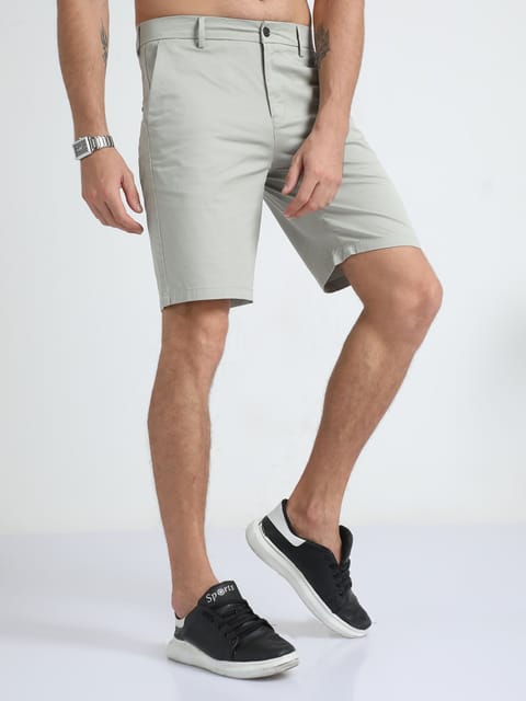 Modern Twill Pistachio Green Shorts