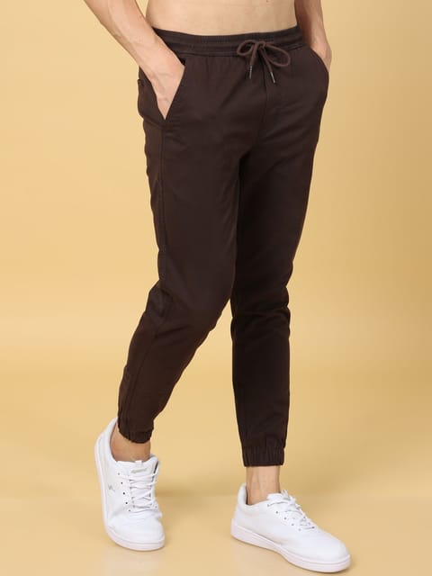 Basic Dark Brown Slim Fit Jogger