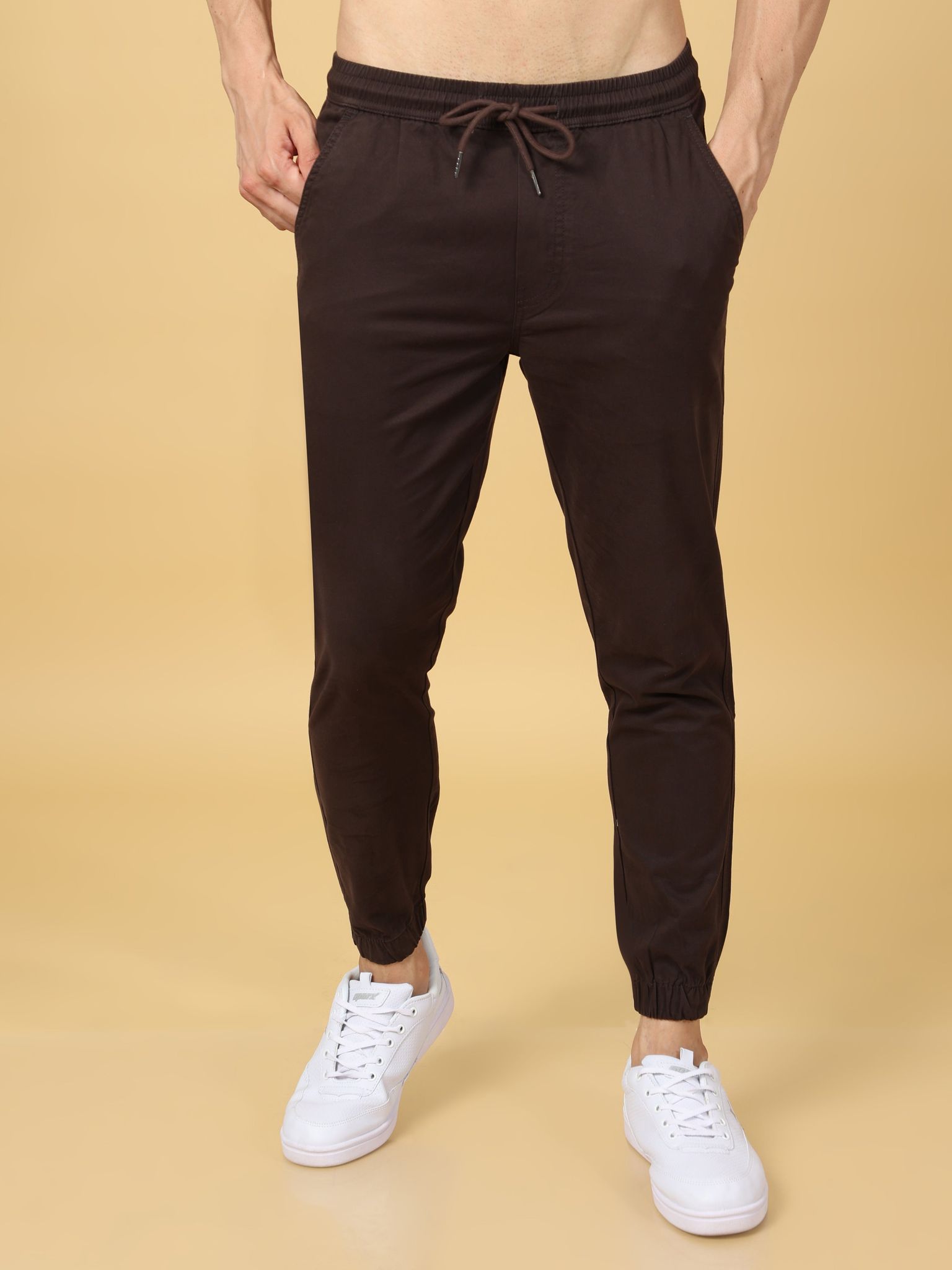 Basic Dark Brown Slim Fit Jogger