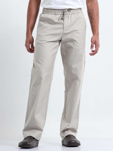 Verve Structural Beige Relaxed Pants