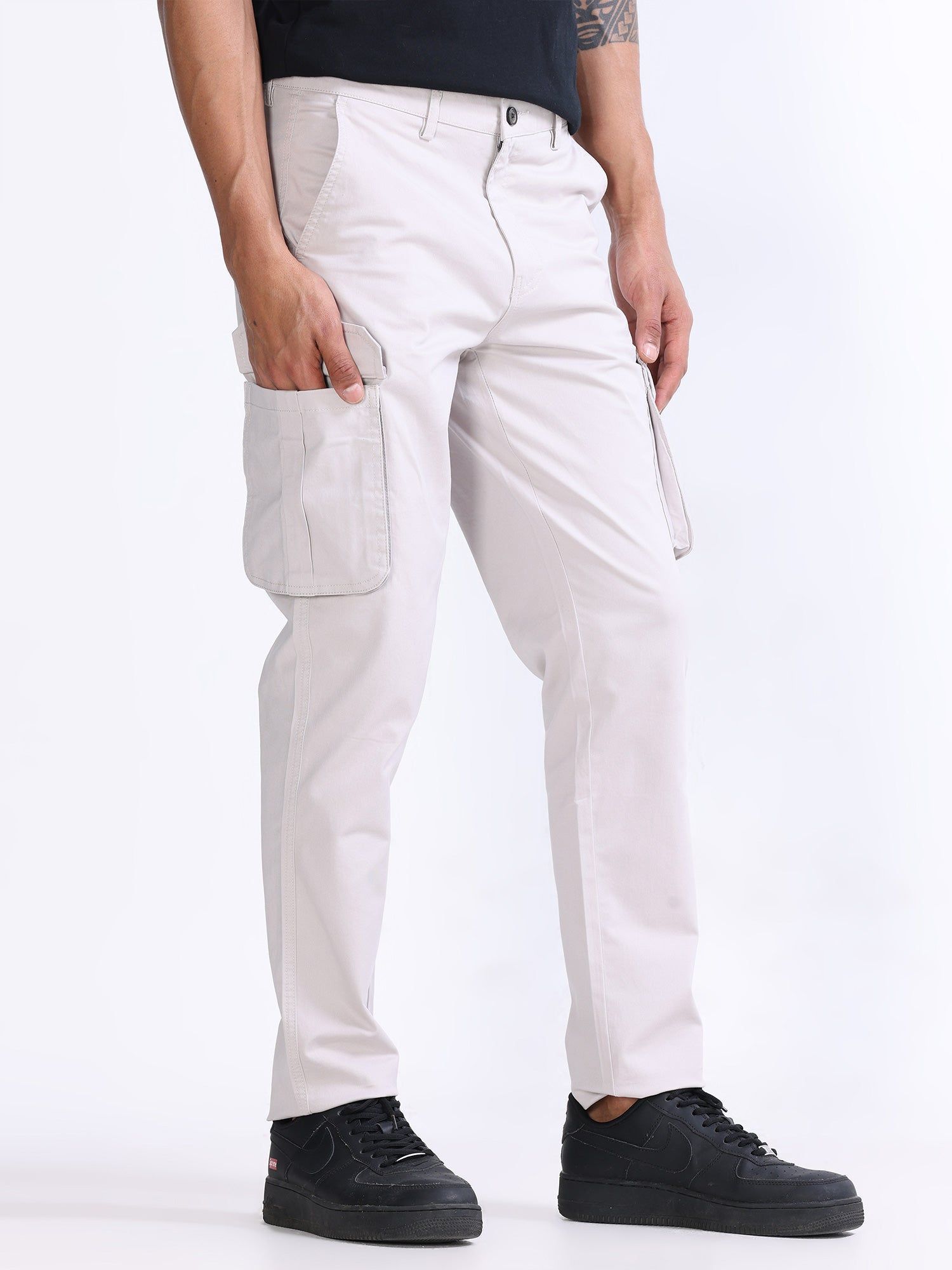 Fine Twill Ecru Elevated Cargo