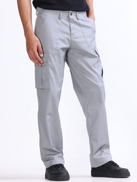 Mason Light Grey Relaxed Cargo