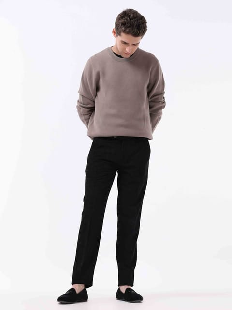 Statement Corduroy Black Pant