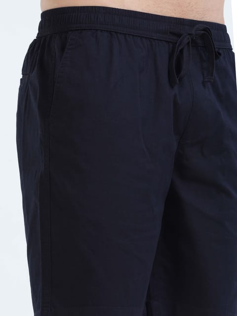 Soft Cotton Navy Basic Shorts