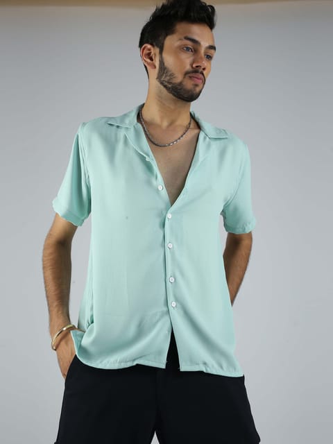 Men Hippie Oversized shirt - Mint