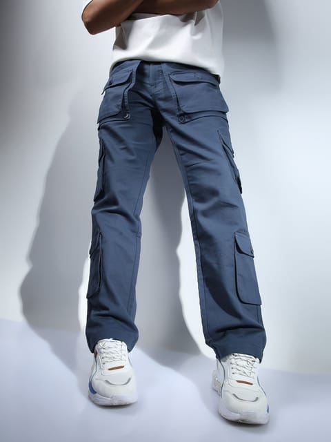 Men Aqua Hip Hop Baggy Cargo