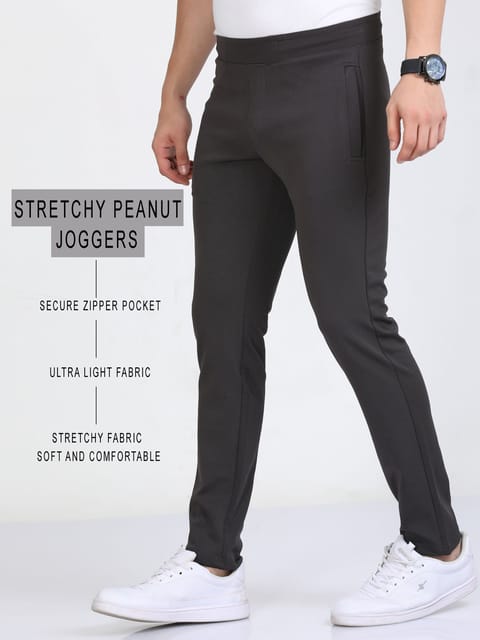 Men Slate Stretchy Peanut Joggers