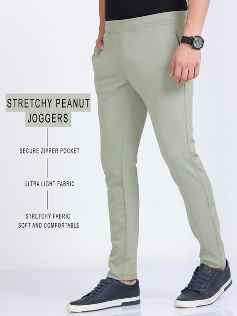 Men Fern Stretchy Peanut Joggers