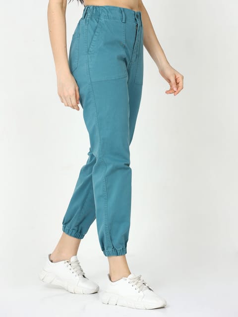 Women Vintage Mint Jogger Pants