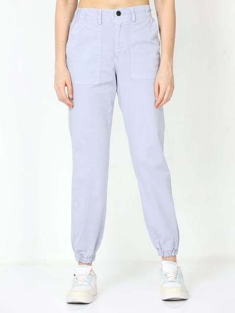 Women Vintage Blue Stone Jogger Pants