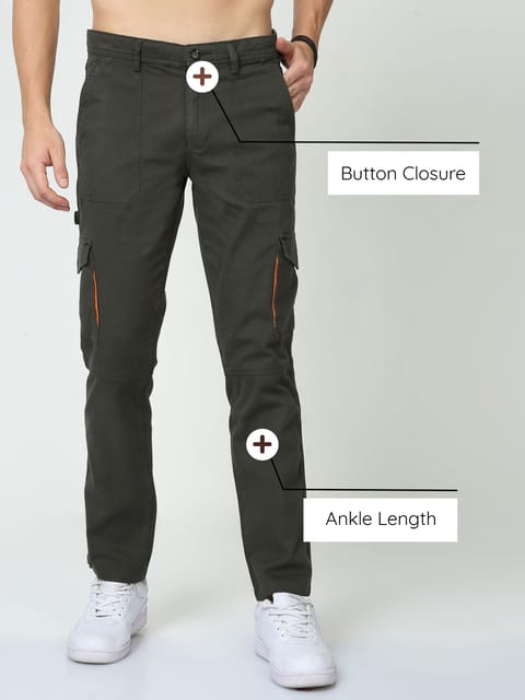 Men Classic Olive Cargo Pants