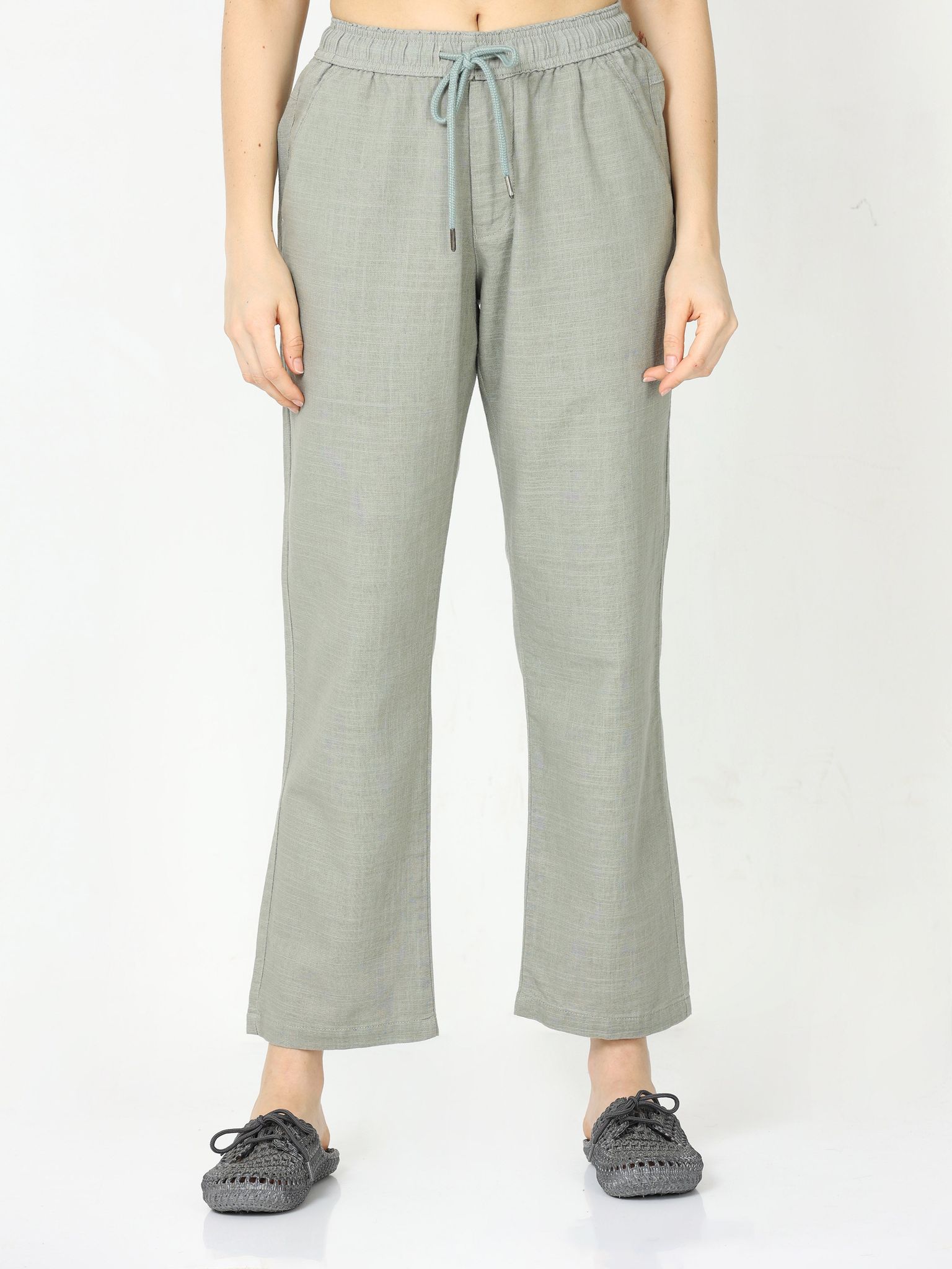 Women Lazy Linen Stone Pants