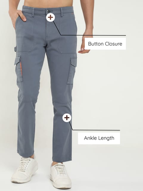 Men Classic Grey Cargo Pants