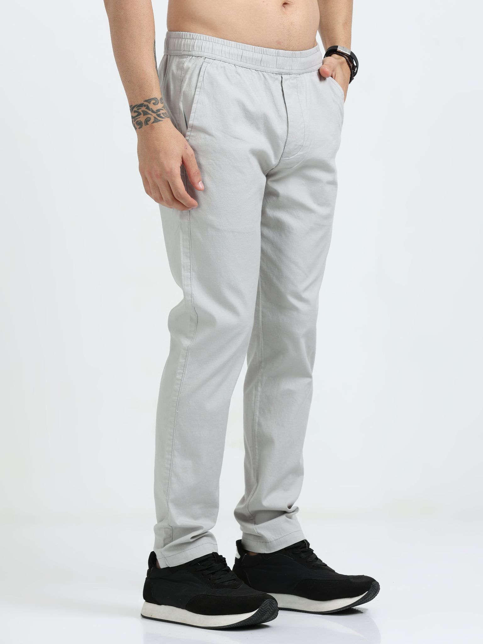 Lazy Linen Comfy Trouser - Stone