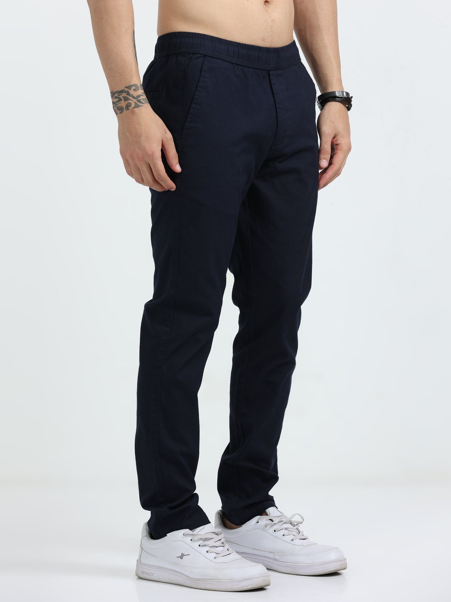 Lazy Linen Comfy Trouser - Navy