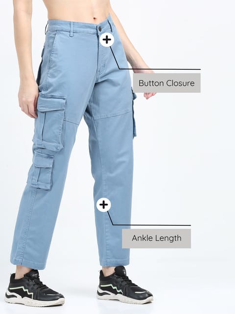 Vintage Blue Cargo Pants Womens