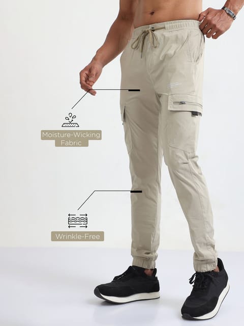 UltraLite Flexi Cargo Joggers-Beige