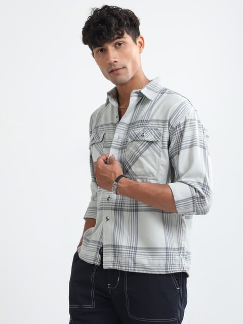 Steel Oversized Mens Flannel Shirts