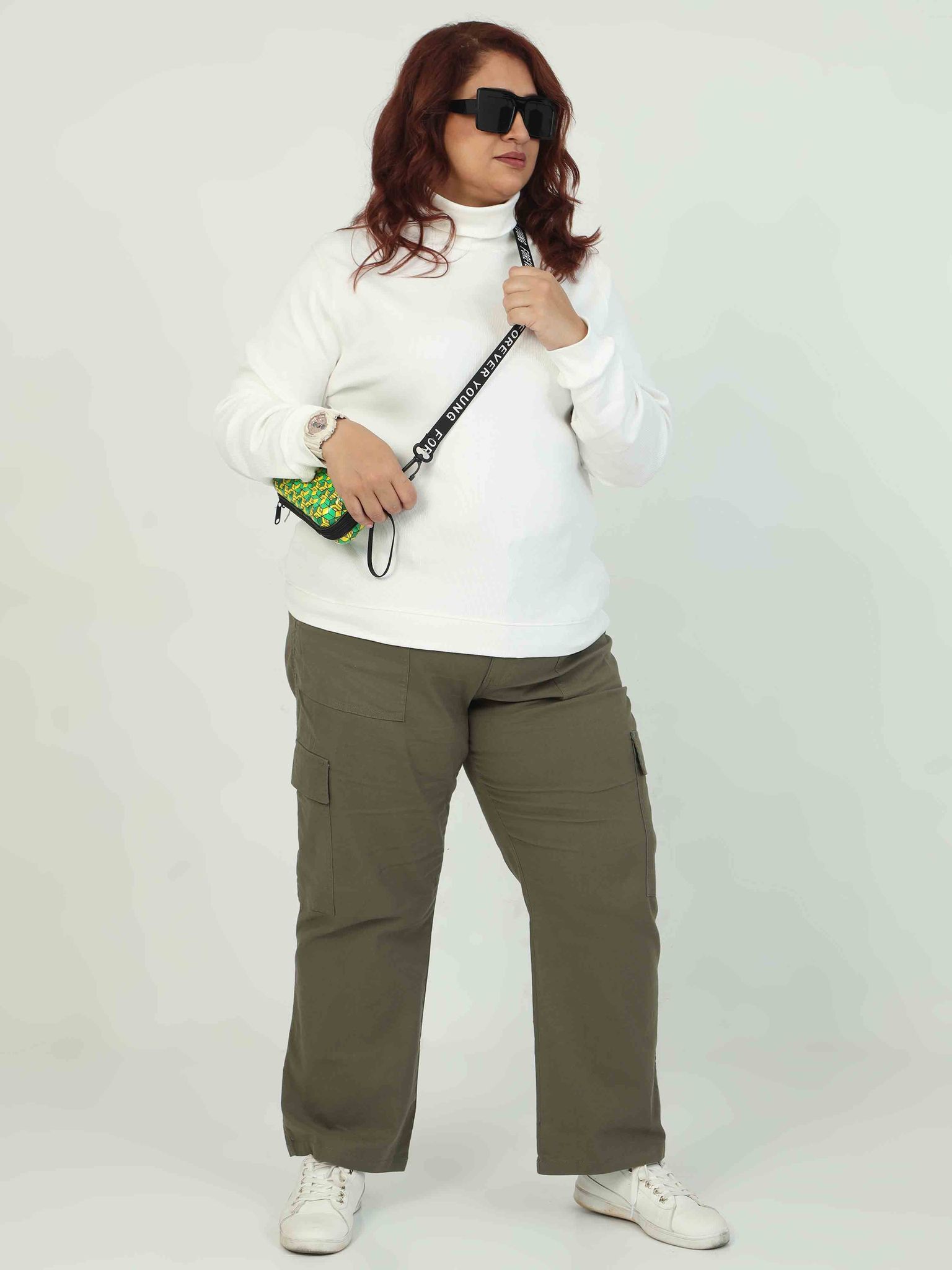 Women's Curve Cargos-Fern