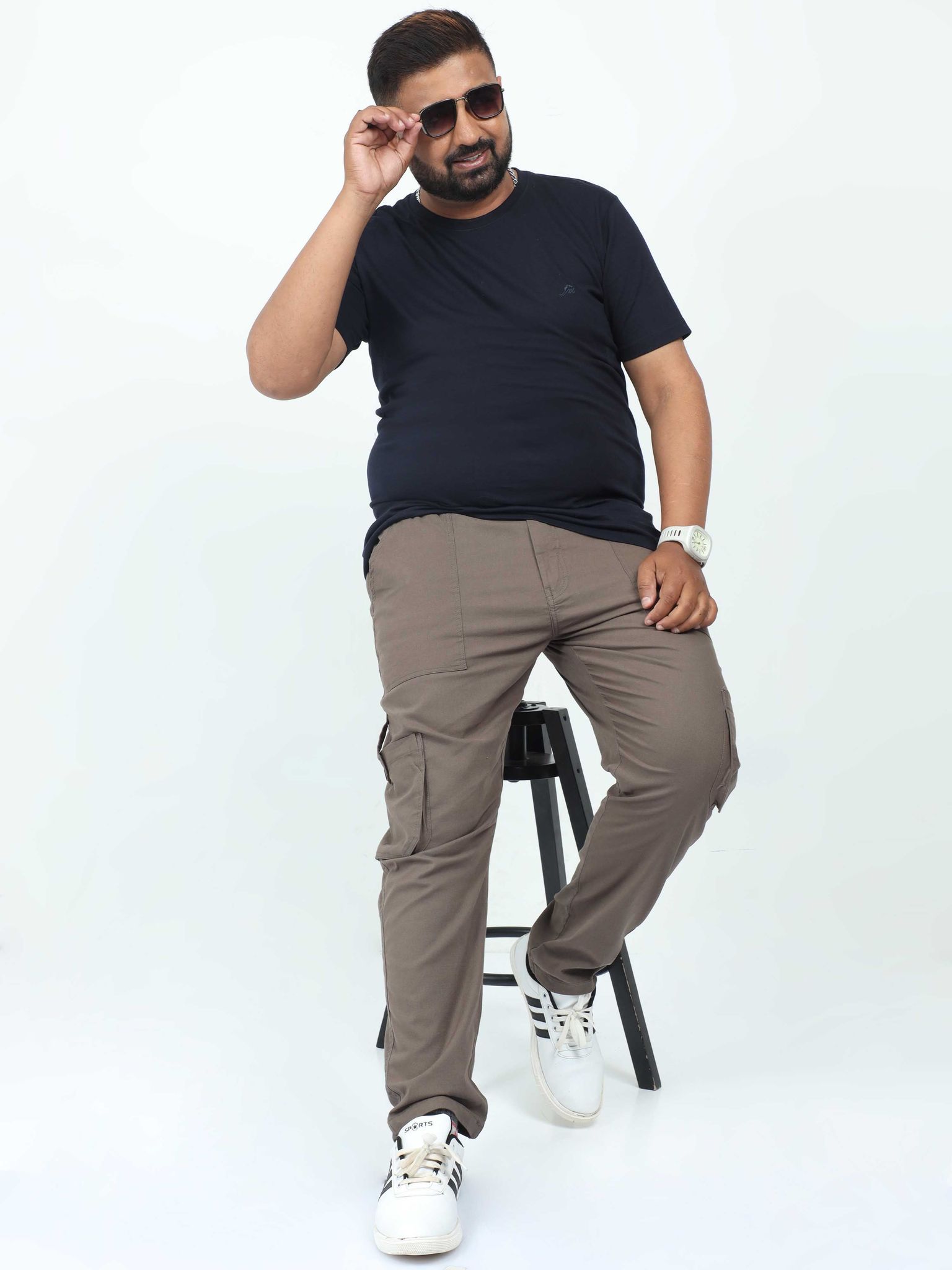 Plus Size Brown Cargo Pants Mens