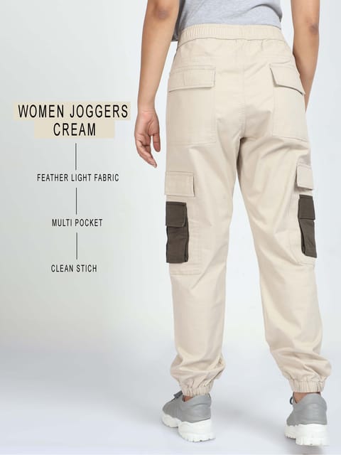 Women Jogger-Cream