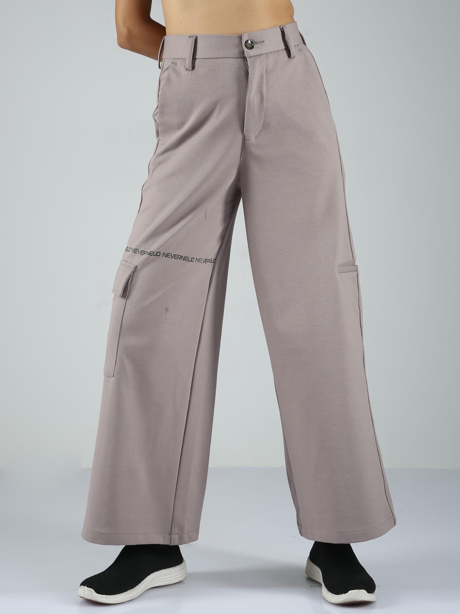 Women Flare Pants- Stone