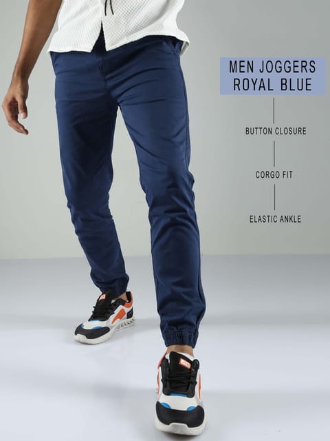 Men Joggers-Royal Blue