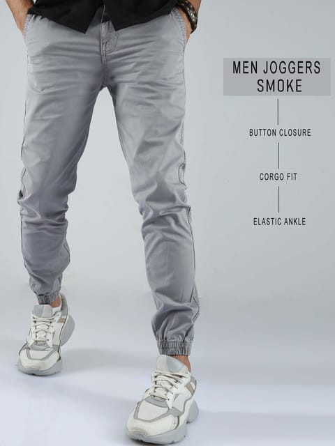 Men Joggers-Smoke