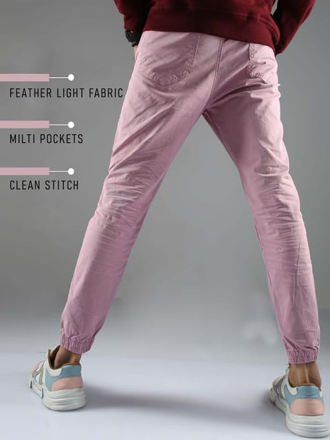 Men Joggers-Aesthetic Pink