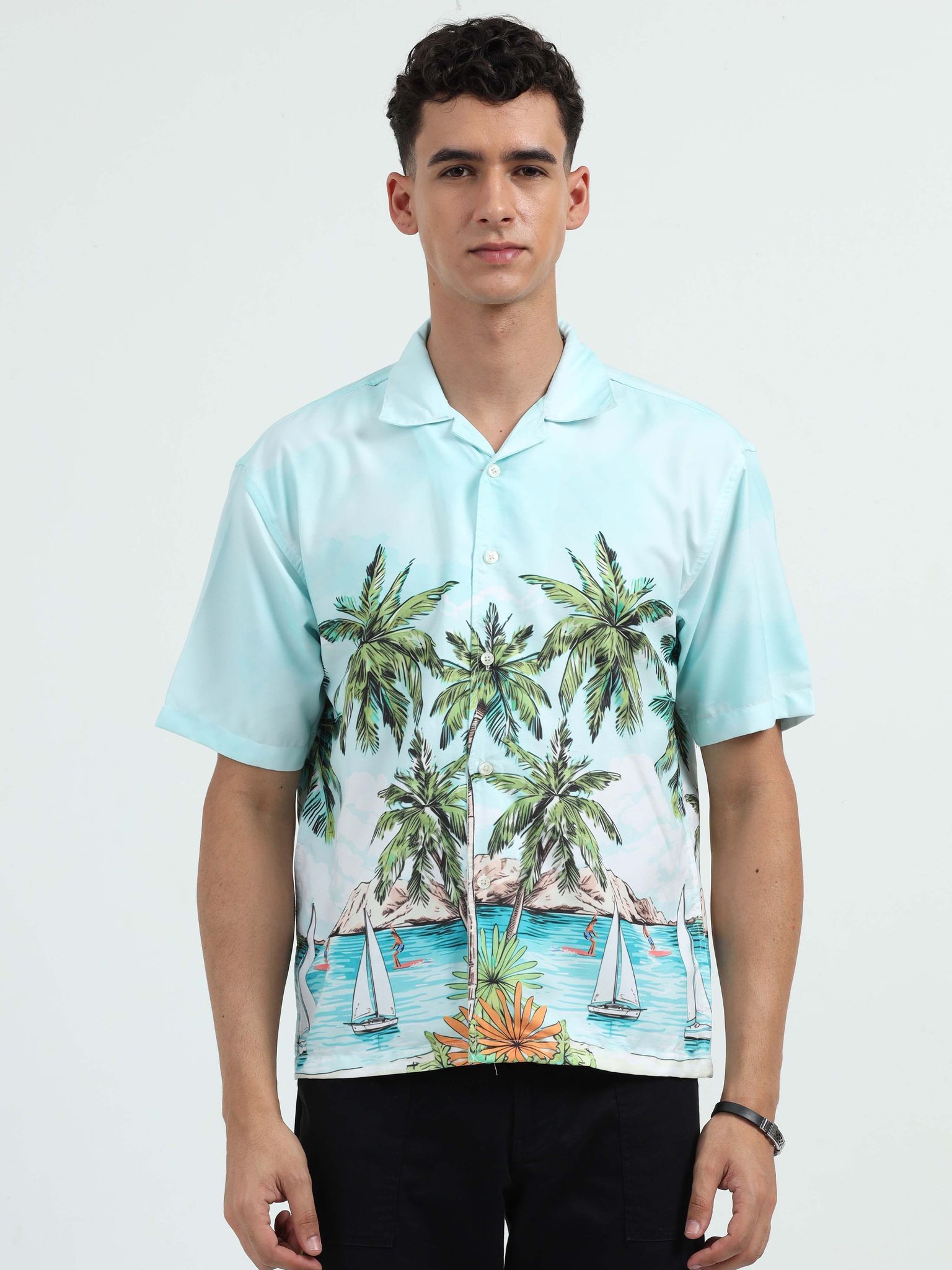 Men Carribbean Oversized Shirts-Carribbean