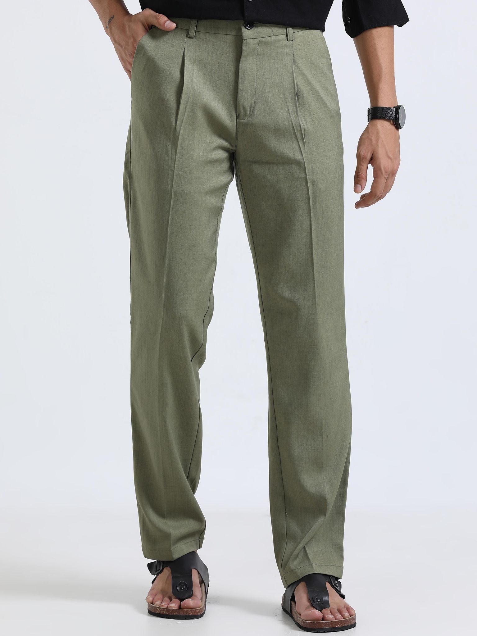 Men Bon Voyage Pleat Pant-Fern