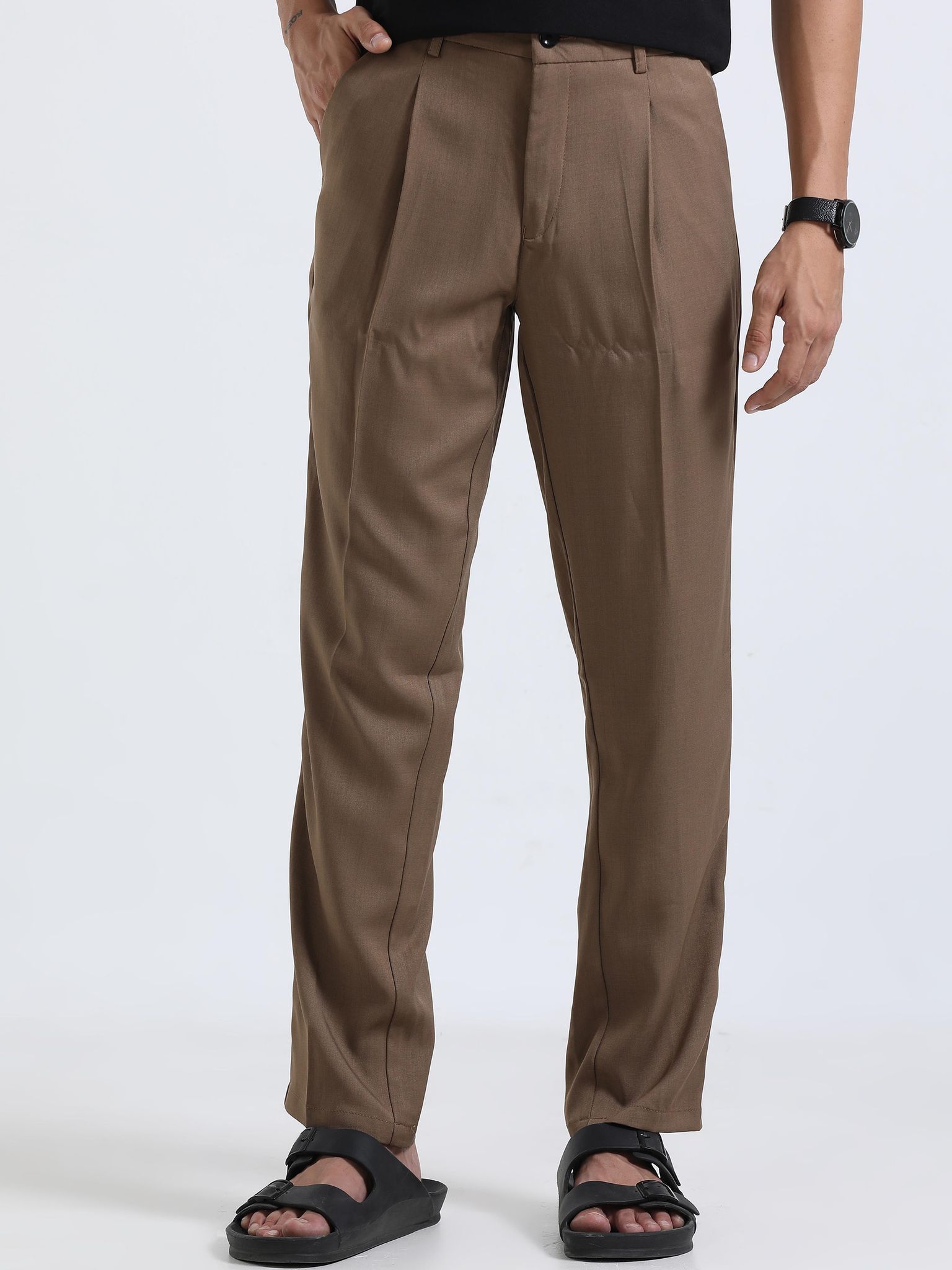 Men Bon Voyage Pleat Pant-Khaki