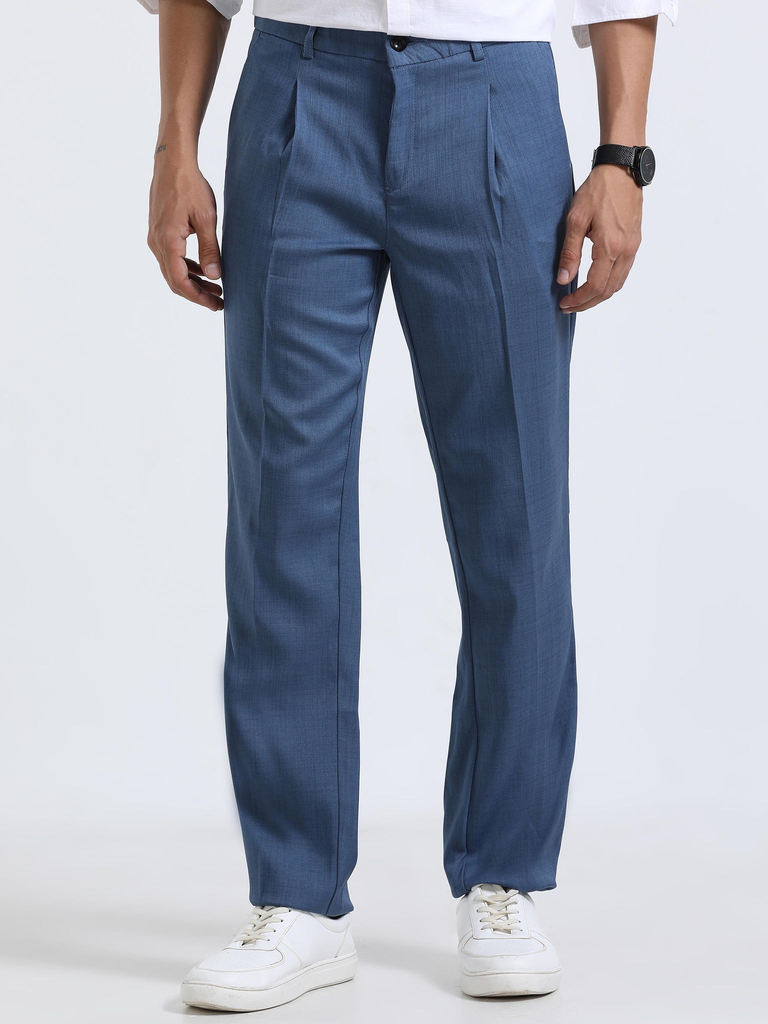 Men Bon Voyage Pleat Pant-Royal Blue