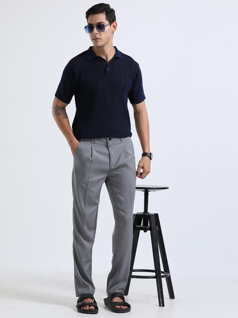 Men Bon Voyage Pleat Pant-Dk Grey