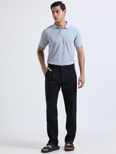 Men Bon Voyage Pleat Pant-Navy