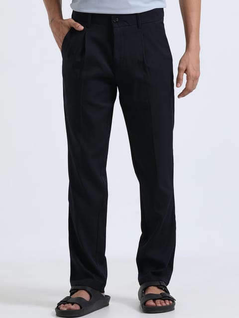 Men Bon Voyage Pleat Pant-Navy