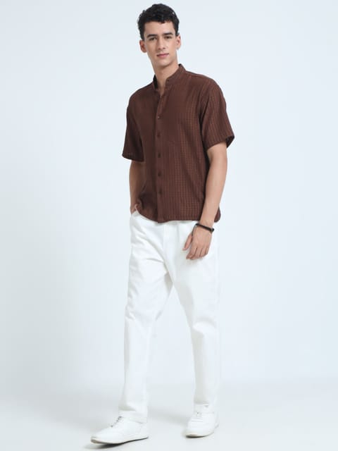 Men Summer Floruit Shirts-Rustic