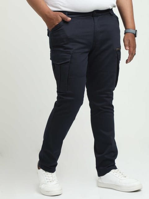 Men Plus Vintage Utility Cargo-Navy